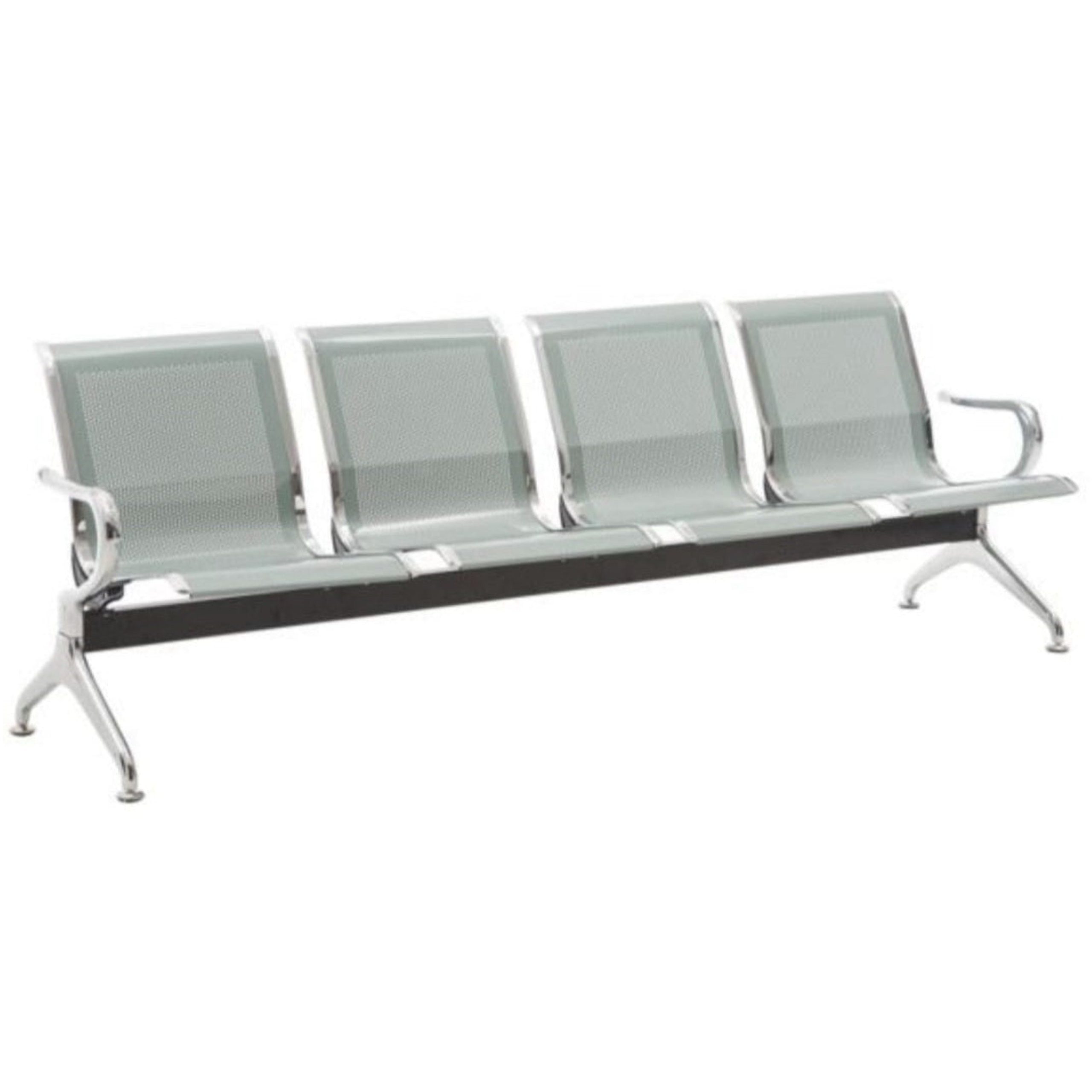 125e515b-497a-4ebc-9ed4-27ce0ceb3694.jpg Banquette de réception 4 places galvanisé avec 2 accoudoirs. Réf B1273 – Image 1