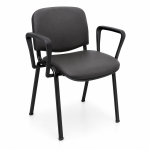 Chaise ISO en simili cuir avec coque et accoudoirs Réf B3687