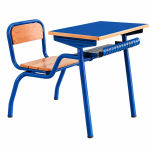 Pupitre scolaire individuelle avec casier perforé Réf B2565