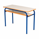 Table Scolaire Biplace avec Casier 120 x 45 x 73 cm Réf. B1891