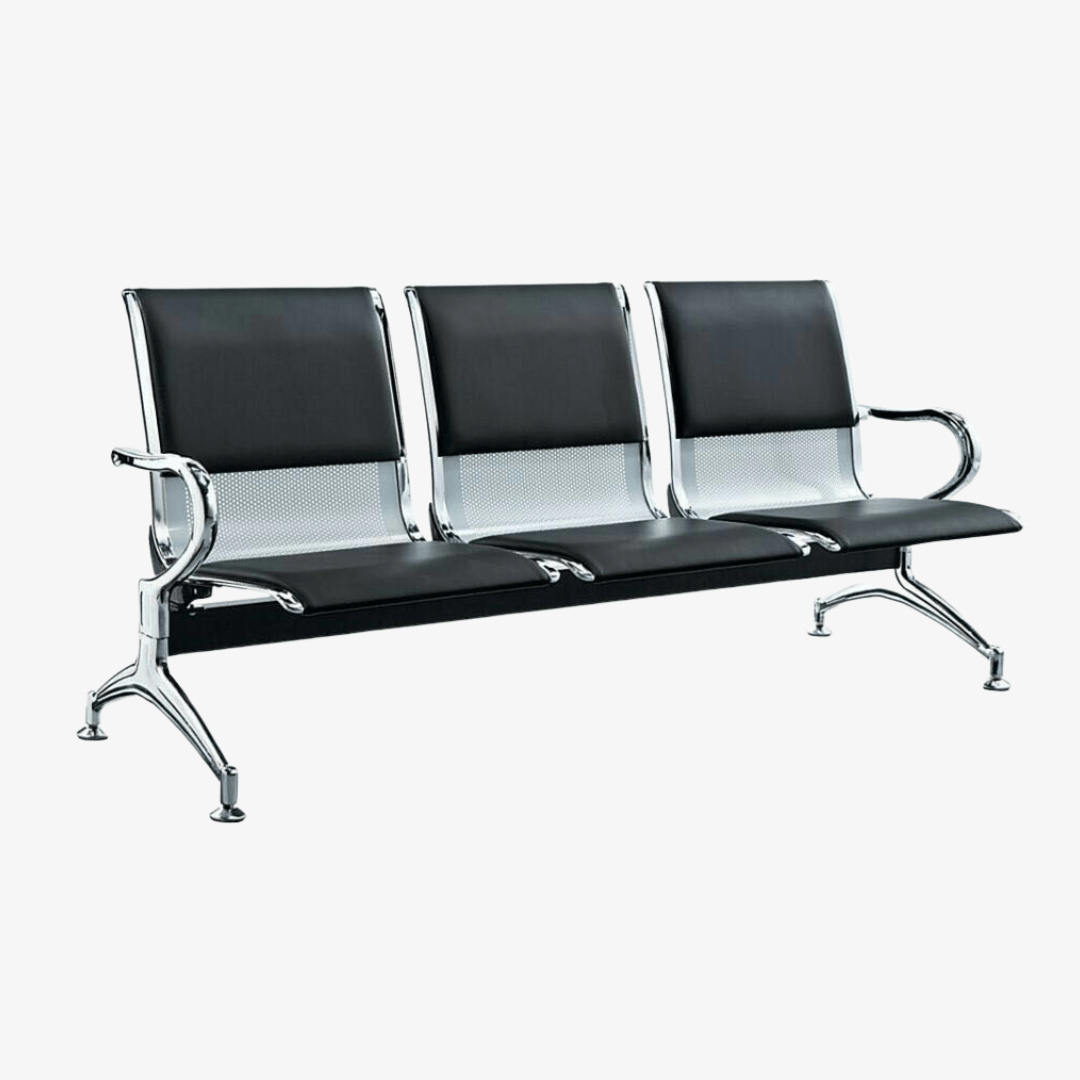 banquette-dattente-trois-places-en-coloris-noir.png Banquette d’attente trois places en coloris noir – Image 1