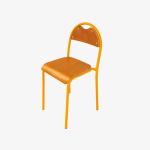 Chaise scolaire colorée à structure métallique