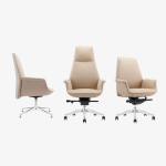 Ensemble Fauteuil en cuir taupe