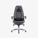 Fauteuil de direction en cuir à dossier haut