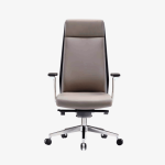 Fauteuil de direction professionnel – Siège en cuir avec roulettes et accoudoirs